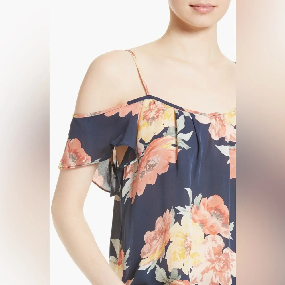 Joie Adorlee Silk Off the Shoulder Top size L - Picture 4 of 8